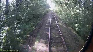 Cab ride on museum railroad day. 3 trains running. Part 3.