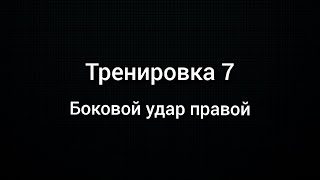 Тренировка №7 Боковой удар правой