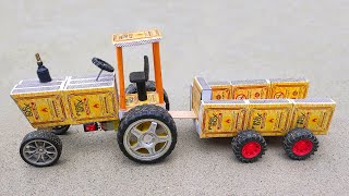 How to make Matchbox Tractor at Home | Diy Mini Tractor | Mini Tractor Science Project