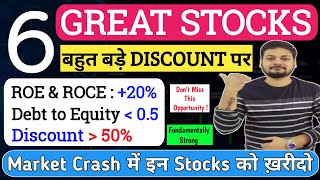 6 Great Stocks बहुत बड़े DISCOUNT पर | 52 Week Low Stocks | Best Stocks to Invest in 2024