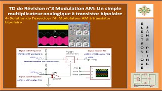 INSTRUM 46 : TD Révision n°3 Modulation AM: Un simple multiplicateur à transistor bipolaire-Suite 3