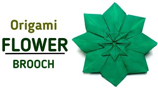 OriGami FLOWER BROOCH | How to make a paper flower brooch