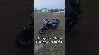 Change the air filter of the bike every 8000 - 10000 km #bike #tvs #bajaj #airfilter