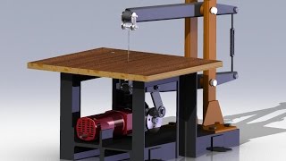 Лобзиковый станок своими руками из болгарки (УШМ). Чертежи.Drill Powered Wooden Scroll Saw Assembly