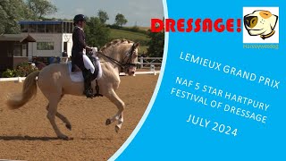 Gemma Moss and Guadiana Caniceira PL Grand Prix  at NAF Hartpury Festival of Dressage 2024