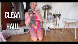 [4K Housewife] ❤️ Body art suit | How to clean mirror | Body art Haul | Try Haul