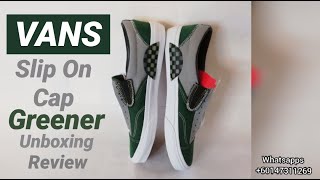 VANS SLIOP ON CAP GREENER UNBOXING REVIEW OPEN PO INDONESIA