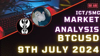 ICT CONCEPT |  BTCUSD MARKET ANALYSIS 9 JULY 2024