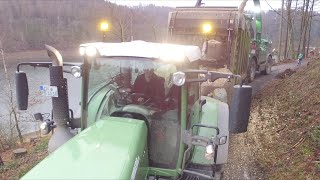 Holzhacken mit Jenz und Albach Hacker, Fendt 900 Vario + Valtra + Schuitemaker + Claas + Krampe