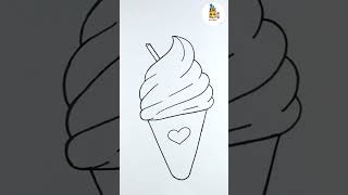 Cute vanilla icecream drawing for kids | cute drawings @taposhicutedrawing1996