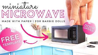 DIY miniature MICROWAVE for BARBIE | How to make a REALISTIC MINIATURE MICROWAVE for DOLLHOUSES