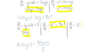 Example: Partial Derivatives