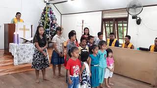 Sekolah minggu Gereja Toraja. Cabang Hermon Parma "pegat bukur."