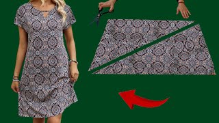 ✅Ткань всего 1,1 метр💃Платье спасет вас этим летом 👗 Сшить за 10 минут ✂️ Очень простая выкройка