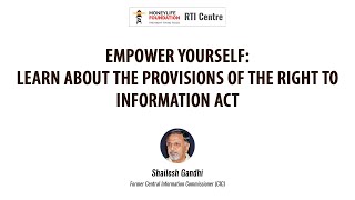 Empower Yourself: Learn About The Provisions Of The Right To Information Act