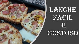 Lanche torrado no forno