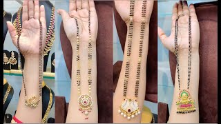 2022 NEW Collections GOLD Mangalsutra Designs /Black Beads Mangalsutra/Light Weight GOLD Mangalsutra