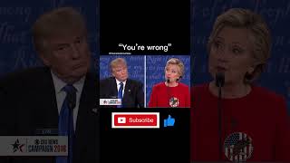 “You’re wrong” Donald Trump to Hillary Clinton