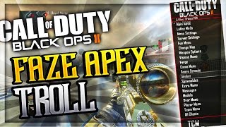 Black Ops 2 FaZe Apex Gamer Tag Troll (INSANE REACTION)