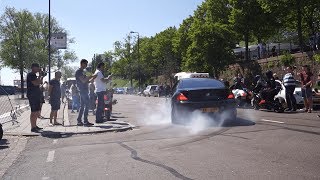 The AMG Drivers Club meets Team AMG UK - Crazy cars revving & burnouts!