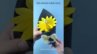 BÓ HOA GIẤY tự làm / Flower Bouquet Paper / Sam Art & Craft #shorts