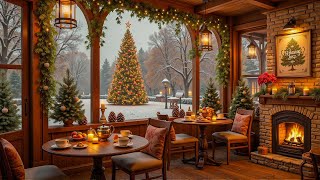 Cozy Coffee Shop 4K ❄️Piano Jazz Music for Relaxing, Studying and Working