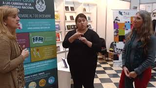 Expo UNLP 2017 Secretaria Académica UNLP explicando junto a ILSA-E