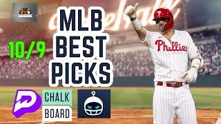 PRIZEPICKS BETR CHALKBOARD MLB WEDNESDAY 10/9 BEST PLAYER PROPS FREE PICKS -  MLB TODAY