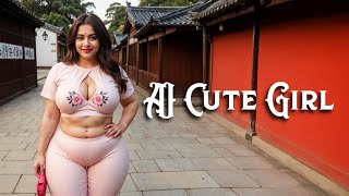 Explore AI Fashion Trends: Curvy Plus-Size Model in Pink 2pcs Set | Sydney & Melbourne Cruise Vibes