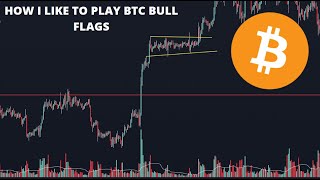 How I Like To Trade Bitcoin Bull flags! Crypto Trading Lessons During This Bear Market... #1