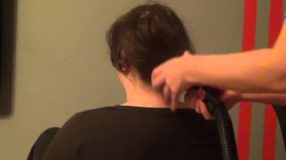 Hairstyle with vacuum cleaner