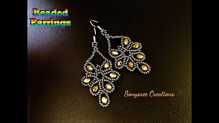 Falling Leaves Earrings. DIY Beaded Earrings.How to make earrings. Handmade earrings 💞