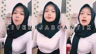 OUTFIT PUTIH KETAT HIJABERS CANTIK LIVE