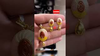 Gold pendant set designs #short #trend #Ffworld 👌😍