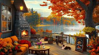 Happy Morning Jazz ~ Cozy Fall Coffee Shop Ambience 🍂 Relaxing Jazz Instrumental Music to Work