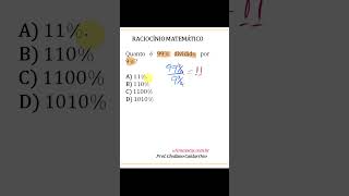 Quanto é 99% dividido por 9%? #shorts