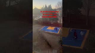 Look at this backyard basketball court I installed for these kids #basketball#goldenstatewarriors