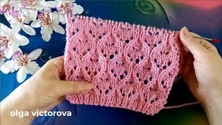 1147 ПРОСТО ПРЕЛЕСТЬ! Ажурный узор спицами, схема, описание Knitting patterns