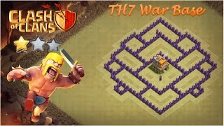 TH7 War Base|Town Hall 7 War base 2017| Anti-3 star town hall 7 war base.