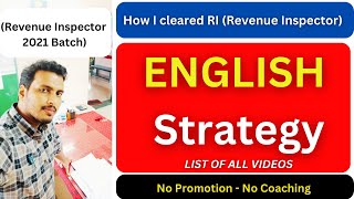 Revenue Inspector ENGLISH strategy 2023 ***SELF PREPARATION*** NO COACHING