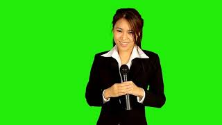 Chroma Key journalist/tvnews/news reporter 1080p - green screen