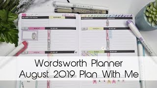 Wordsworth Planner | August 2019 Plan With Me