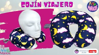 🔴Cómo Hacer Un COJÍN DE VIAJE, COJÍN Para el Cuello Para VIAJAR, Fácil con Artemaníacos