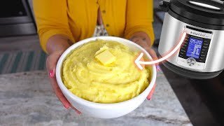 I made these BUTTERY MASHED POTATOES in my instant pot 🤯