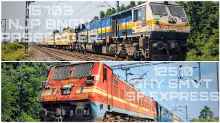 ICF Guwahati Bangalore Express Meets North Bengal And Western Assam Passenger Electric Meets Diesel