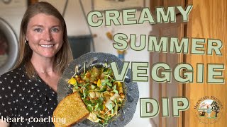 Make Creamy Summer Veggie Dip with Plant-Based Health Coach Becky