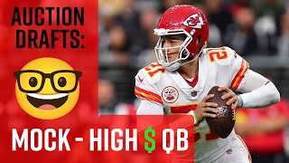 Auction Mock Draft: Can You Build A Team Around a High Priced Quarterback? [2023 Salary Cap Draft]