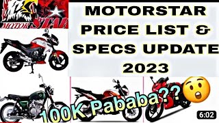 Motorstar Motorcycle Price List for 2022 @latestupdateph9796