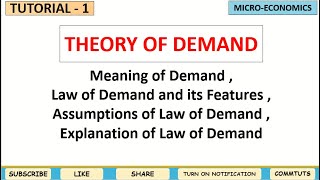 1) LAW OF DEMAND ( Detailed Explanation )