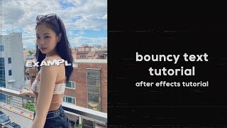 bounce text animation | After Effects Tutorial